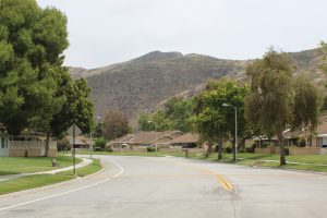 “Single‑story Leisure Village homes in Camarillo, California, with landscaped surroundings in the background.”